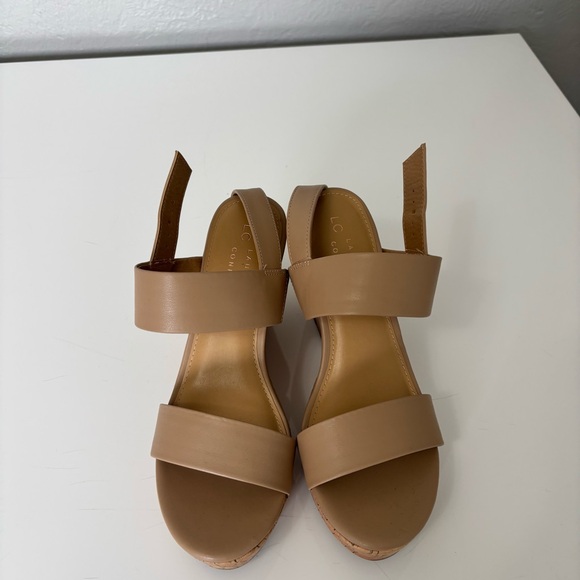 LC Lauren Conrad Beige Cork Wedges - Picture 2 of 6